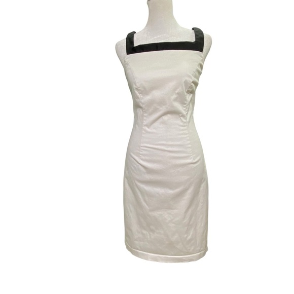 The Limited Vintage 90s Stretch Two Tone Fit Flare Dress Size 2 - Picture 1 of 7